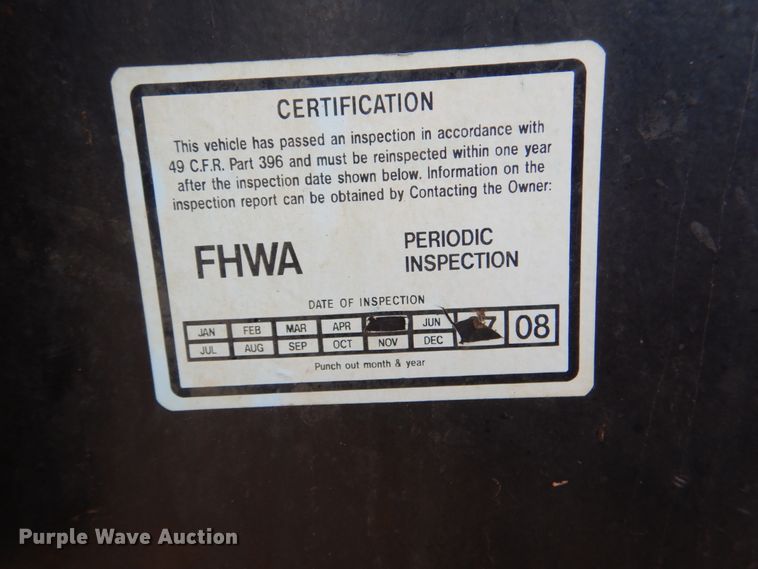 image for item DJ1775 2007 May 500BBL frac tank trailer