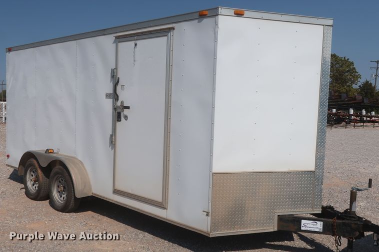 image for item DJ1814 2014 Covered Wagon CW7X116TA2 enclosed cargo trailer