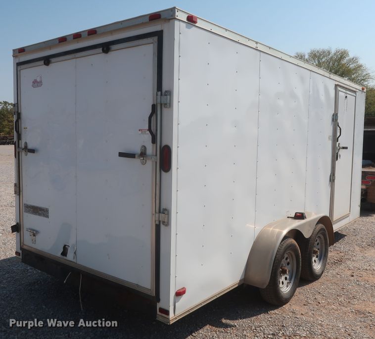 image for item DJ1814 2014 Covered Wagon CW7X116TA2 enclosed cargo trailer