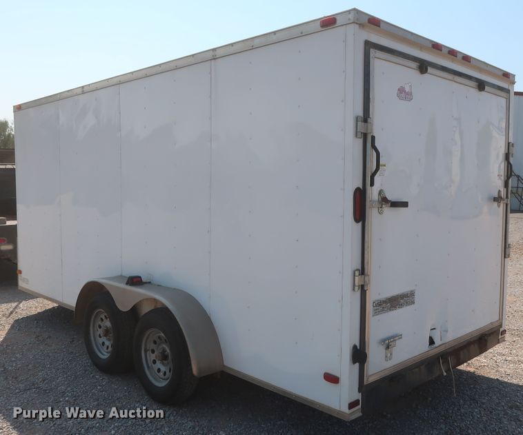 image for item DJ1814 2014 Covered Wagon CW7X116TA2 enclosed cargo trailer