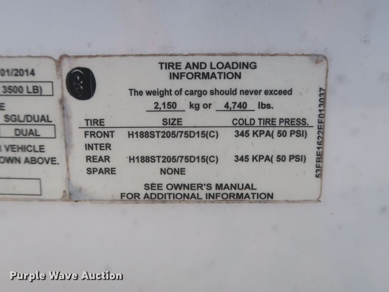 image for item DJ1814 2014 Covered Wagon CW7X116TA2 enclosed cargo trailer