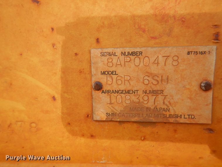 image for item DJ6657 2006 Caterpillar D6R XL  dozer