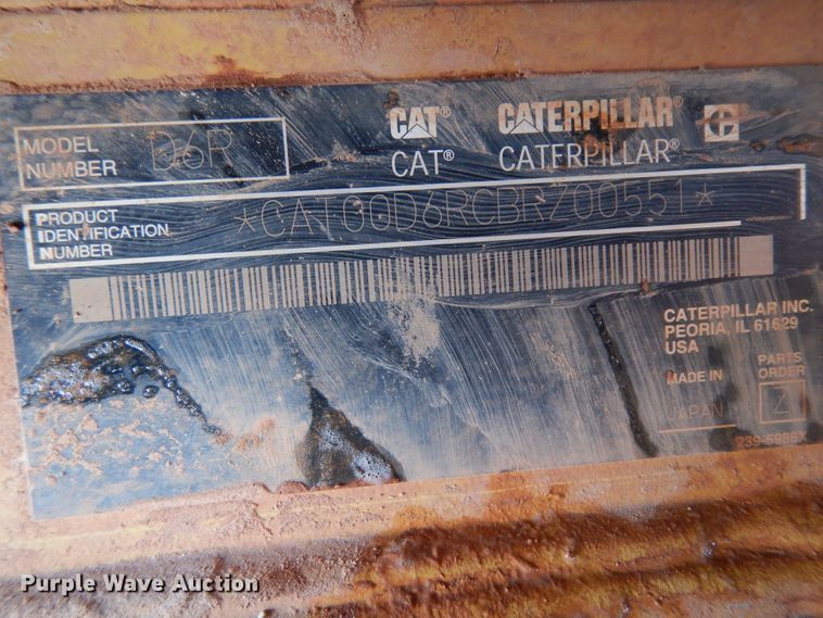 image for item DJ6657 2006 Caterpillar D6R XL  dozer