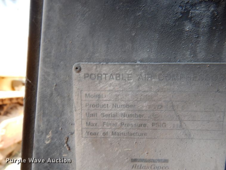 image for item DY9534 2000 Atlas Copco XAS96  air compressor