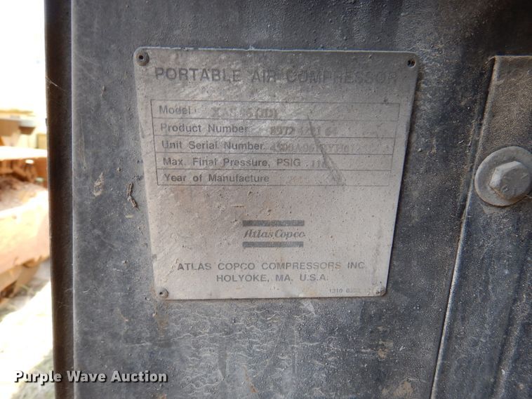 image for item DY9534 2000 Atlas Copco XAS96  air compressor