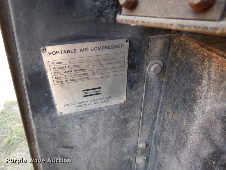 image for item DY9534 2000 Atlas Copco XAS96  air compressor