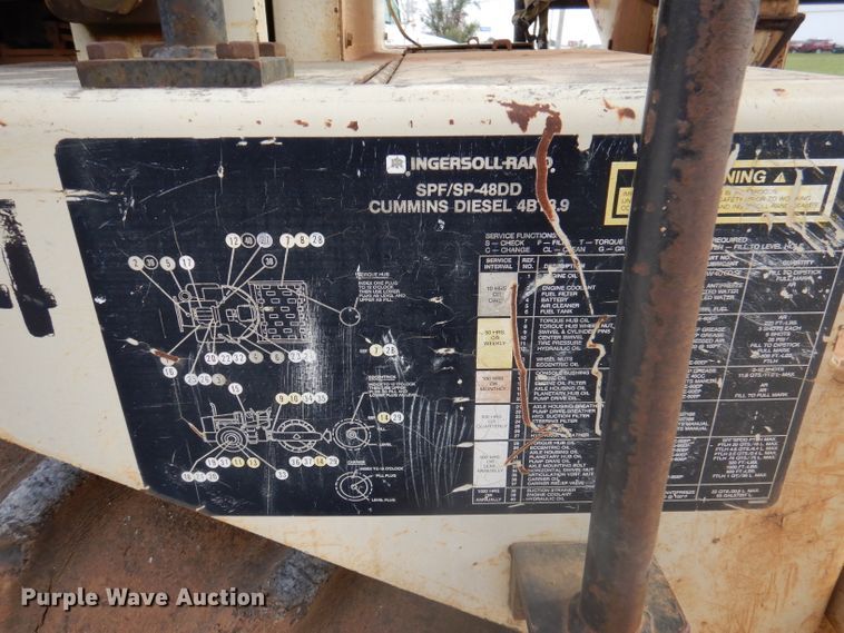 image for item DY9545 1988 Ingersoll Rand SPF48  vibratory single drum roller