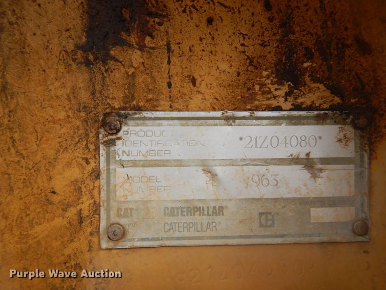 image for item DY9546 1991 Caterpillar 963  track loader