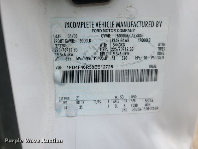 image for item EL9573 2008 Ford F450 Super Duty  flat dump bed truck