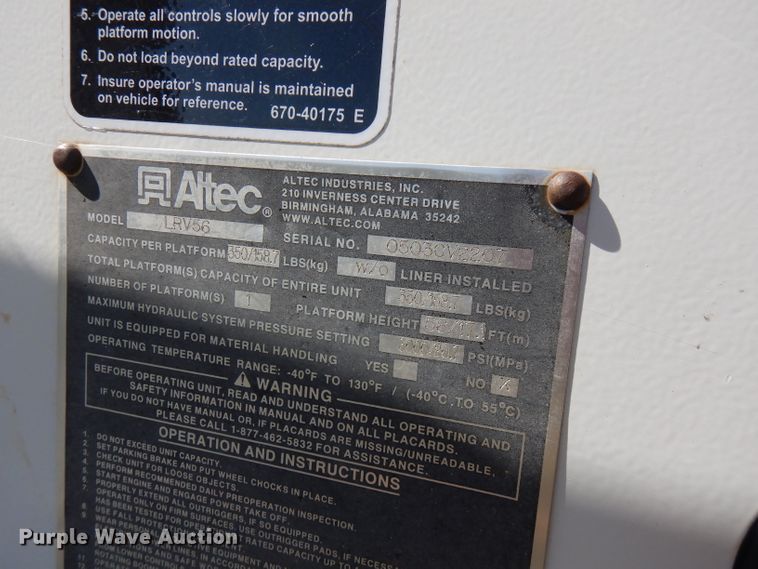 image for item FW9763 2003 International 4300  bucket truck