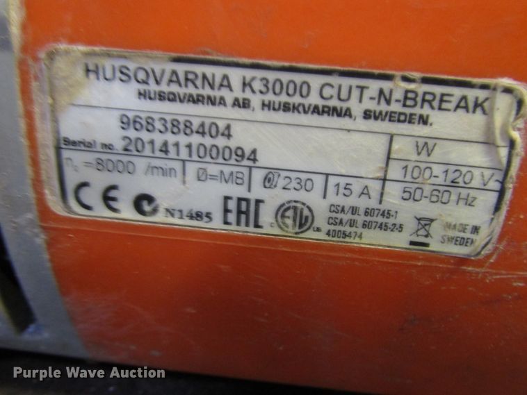 image for item GQ9195 Husqvarna K3000 cut off saw