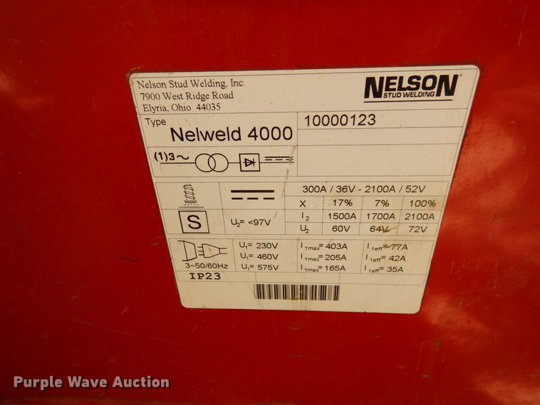 image for item GQ9801 Nelson Nelweld 4000 stud welder