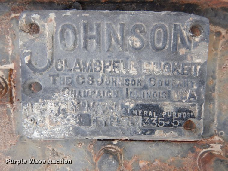 image for item GQ9835 Johnson 335-58 clamshell bucket