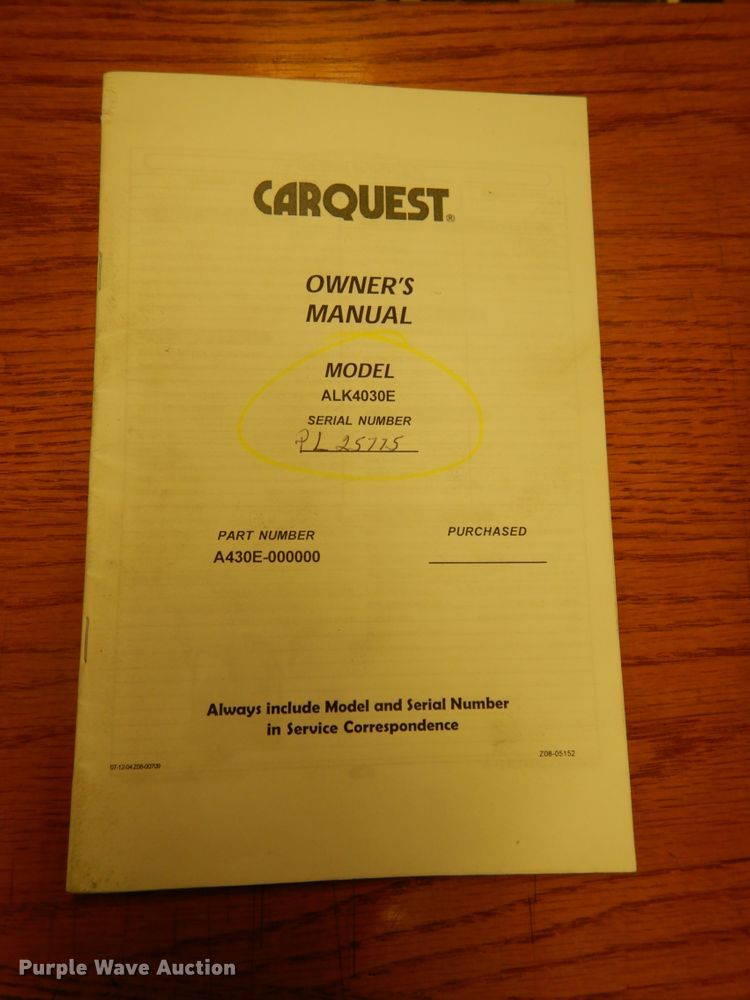 image for item GQ9838 2012 CarQuest ALK4030E pressure washer