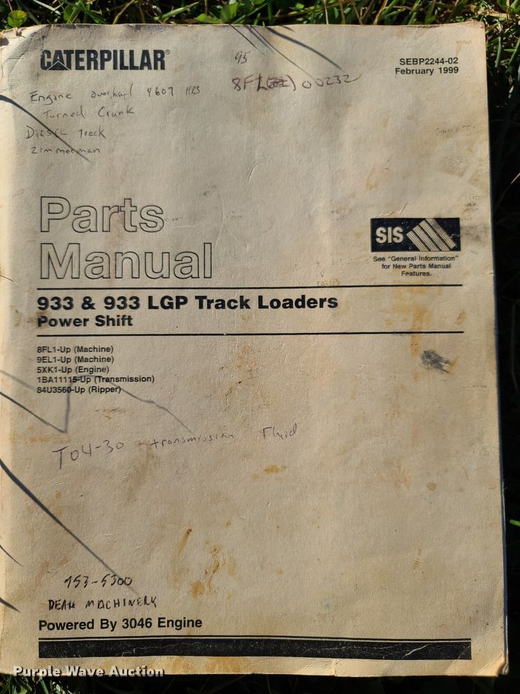 image for item HA9662 1995 Caterpillar 933  track loader