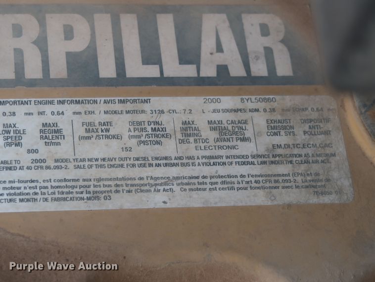 image for item HJ9307 2000 Chevrolet C8500  bucket truck