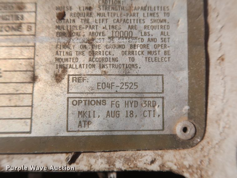 image for item HJ9308 1998 Chevrolet C7500  digger derrick truck