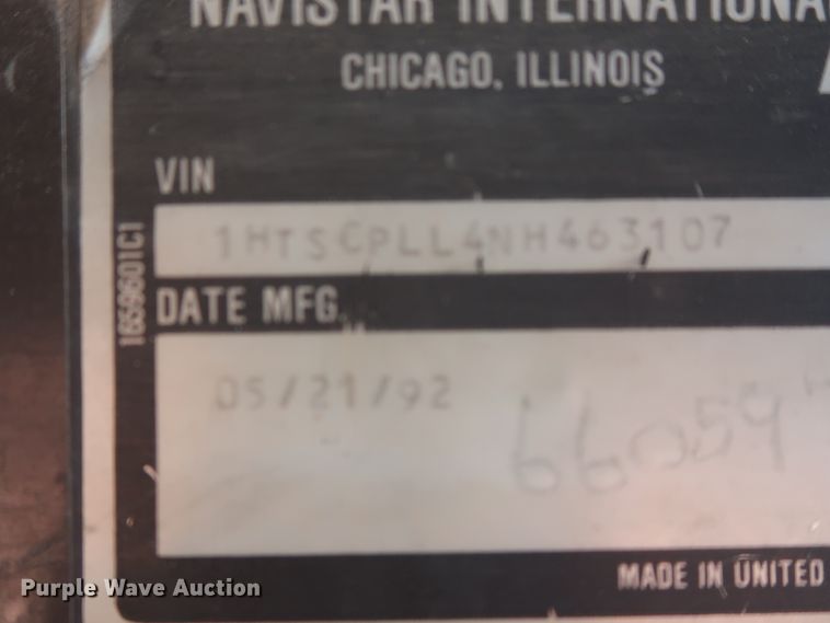 image for item HJ9309 1992 International 4700  bucket truck