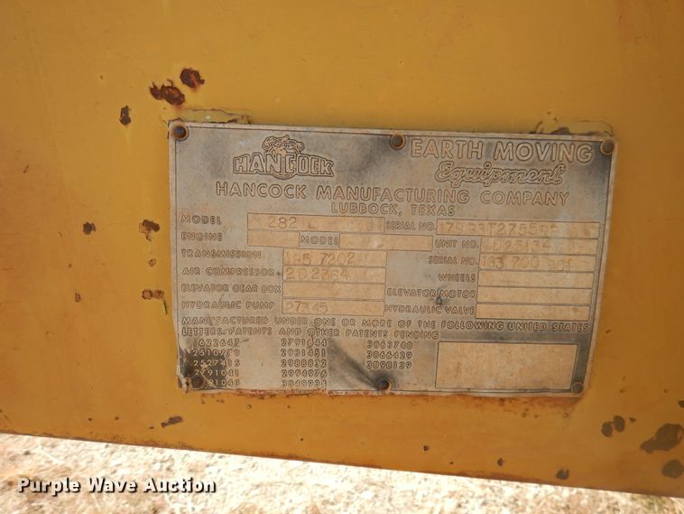 image for item HO9241 Hancock 282  elevating scraper