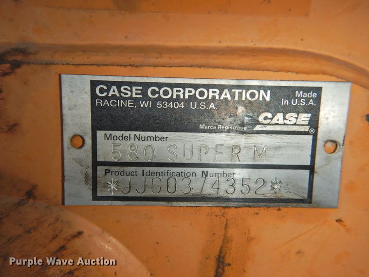 image for item HU9624 2002 Case 580 Super M  backhoe