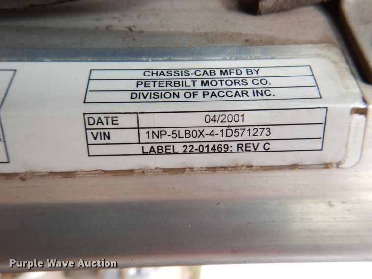 image for item DJ0253 2001 Peterbilt 379  roll off container truck