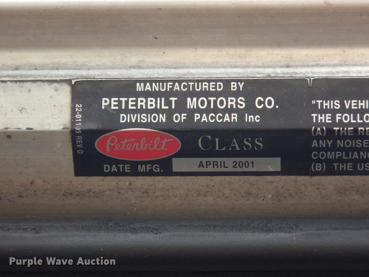 image for item DJ0253 2001 Peterbilt 379  roll off container truck