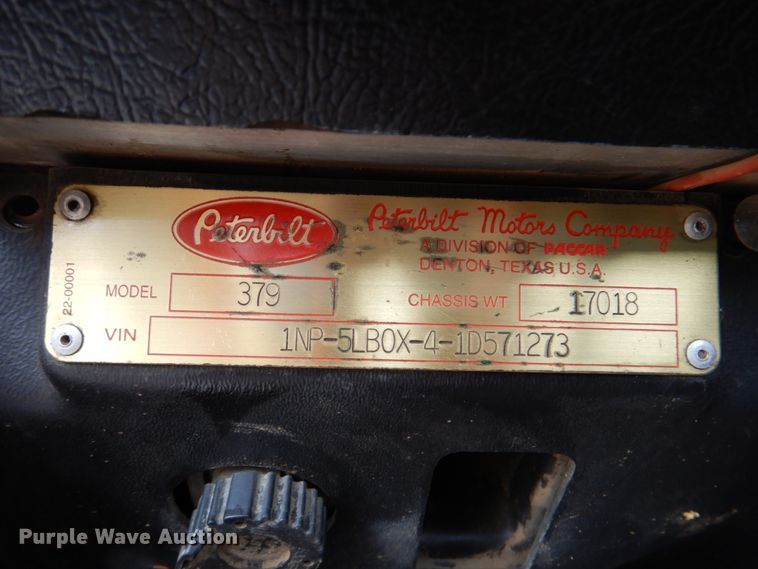 image for item DJ0253 2001 Peterbilt 379  roll off container truck