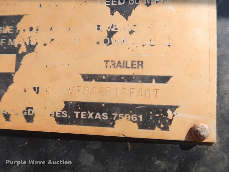 image for item DJ1753 2014 Viking VFD46R16F40T drop deck equipment trailer