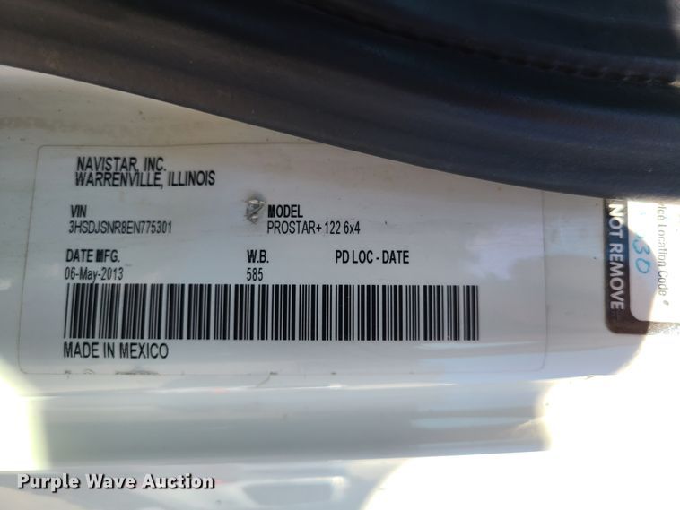 image for item EL9522 2014 International ProStar  semi truck