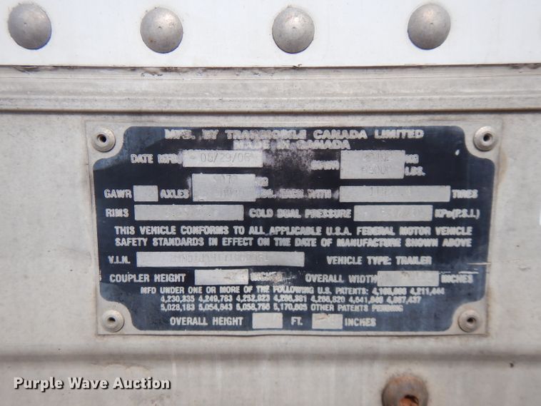 image for item FR9236 2007 Transmobile dry van trailer