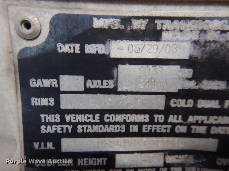 image for item FR9236 2007 Transmobile dry van trailer