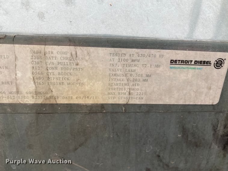 image for item HA9664 2012 Freightliner Columbia  glider kit semi truck