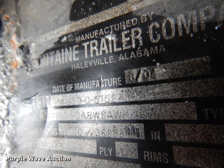 image for item HD9119 2005 Fontaine flatbed trailer