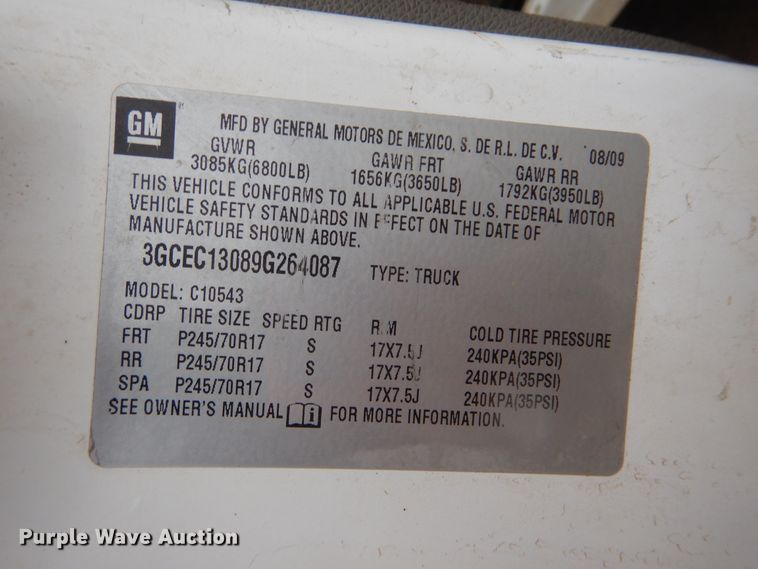 image for item AE9574 2009 Chevrolet Silverado 1500  Crew Cab pickup truck