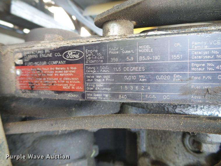 image for item DD0260 1997 Ford Blue Bird  school bus