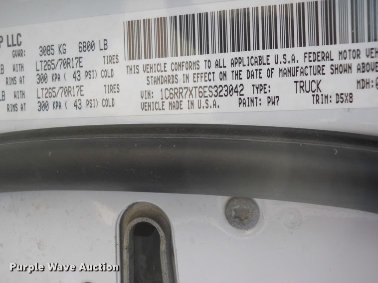 image for item DF4574 2014 Dodge Ram 1500  Crew Cab pickup truck