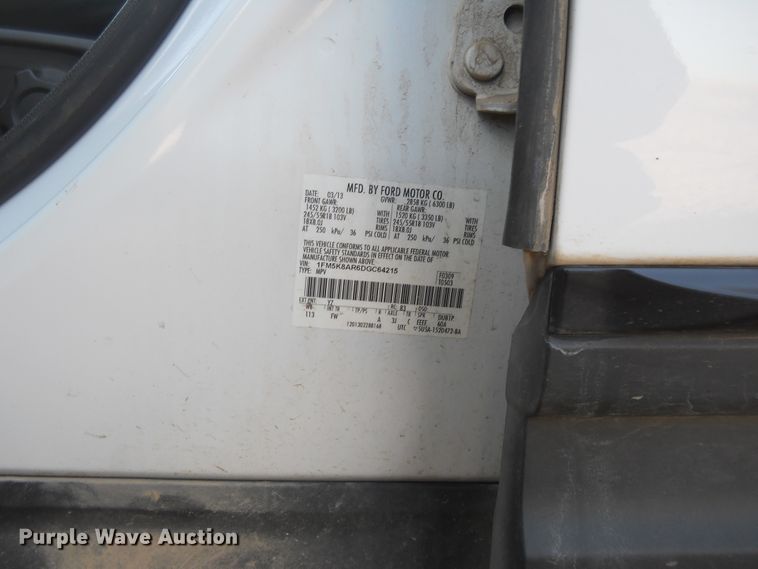 image for item DF4576 2013 Ford Explorer Police Interceptor  SUV