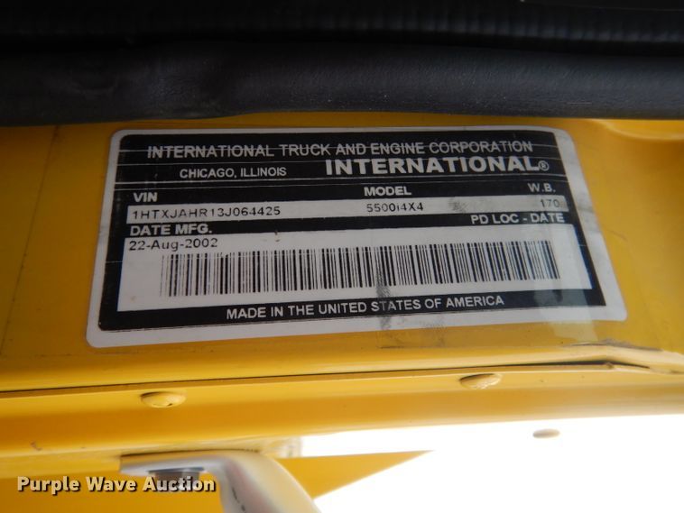 image for item DG4634 2003 International 5500i  snow blower truck