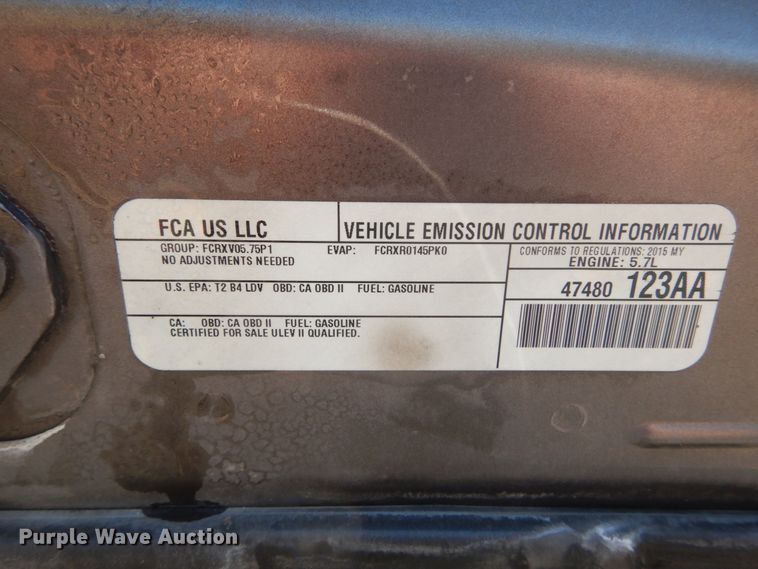 image for item DH5233 2015 Dodge Charger Police