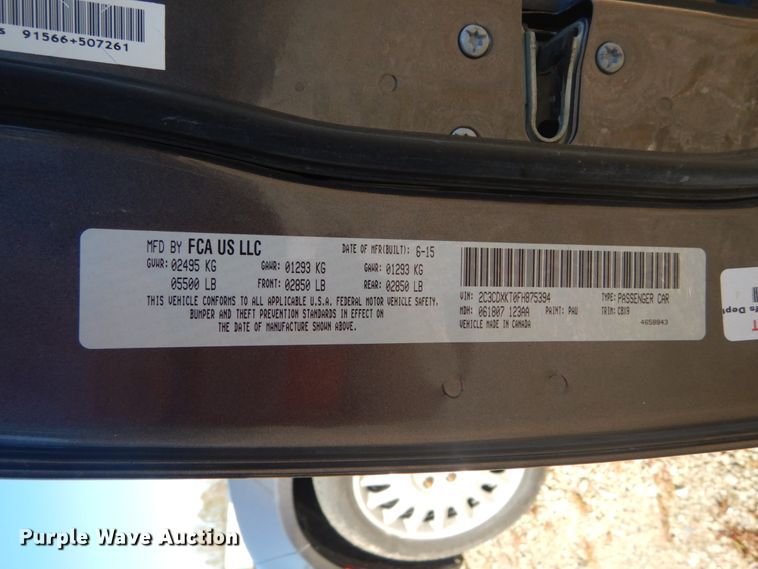 image for item DH5233 2015 Dodge Charger Police