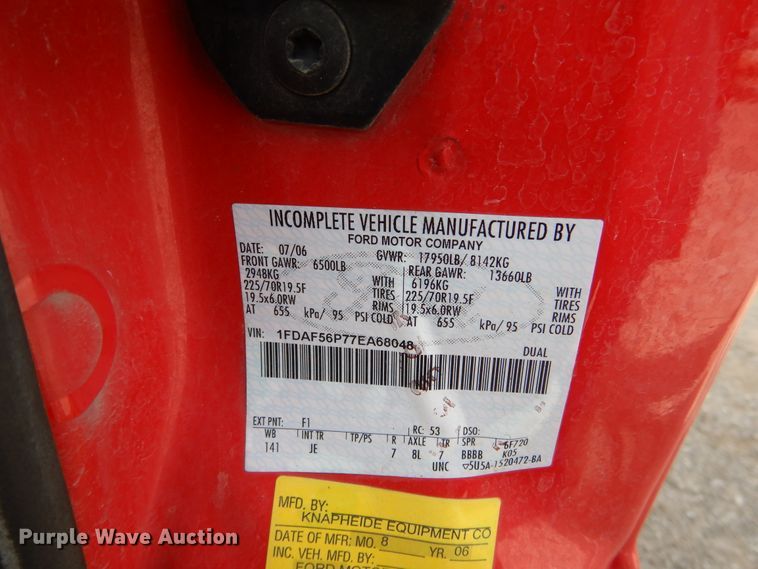 image for item DH7009 2007 Ford F550 Super Duty  dump truck