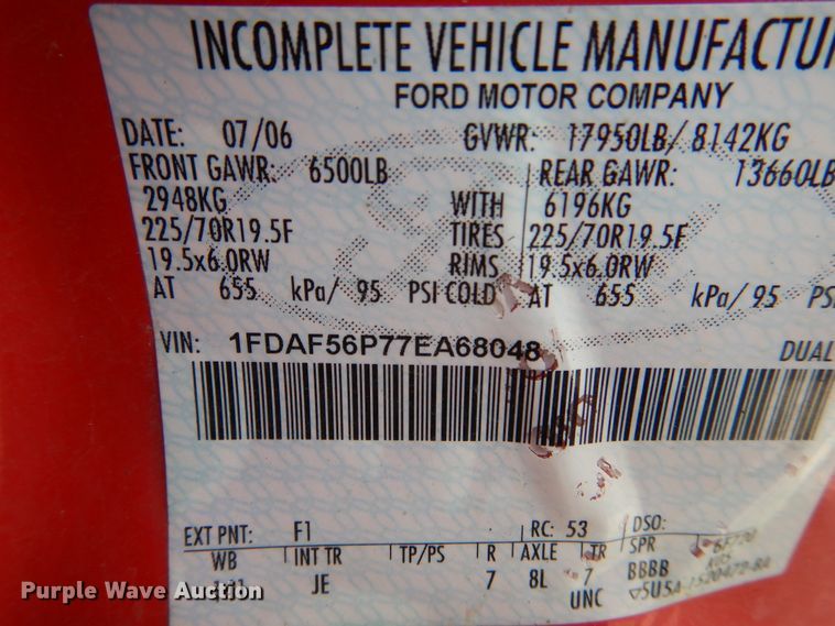 image for item DH7009 2007 Ford F550 Super Duty  dump truck