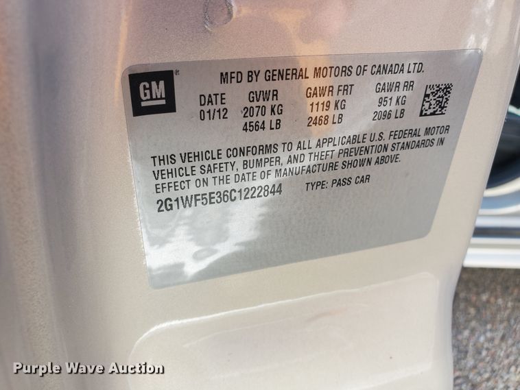 image for item DI5098 2012 Chevrolet Impala