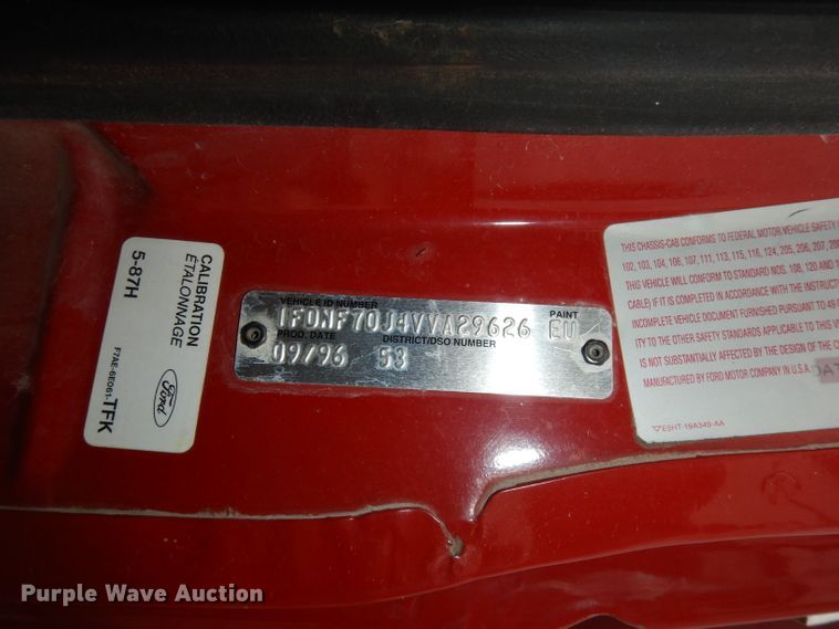 image for item DJ6918 1997 Ford F700  dump truck