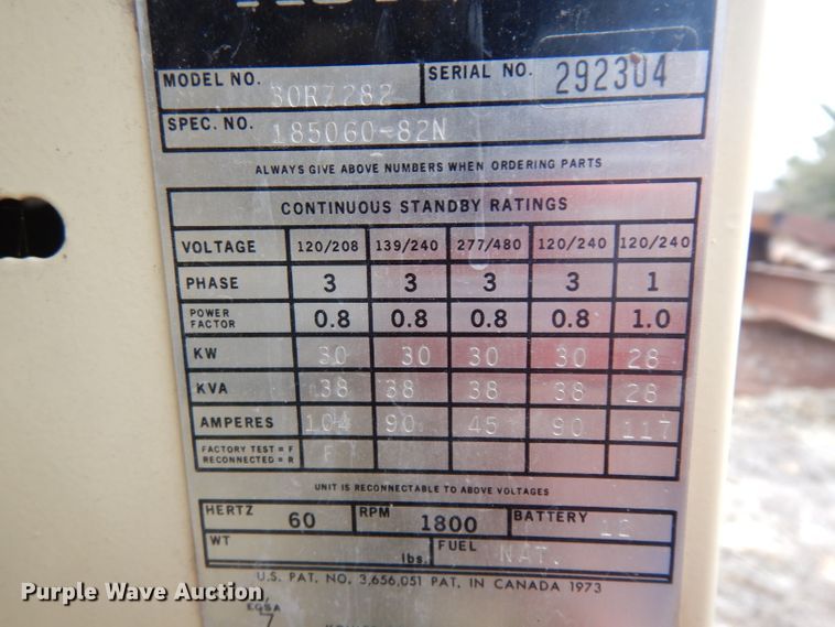 image for item EY9002 Kohler Fast Response II  generator