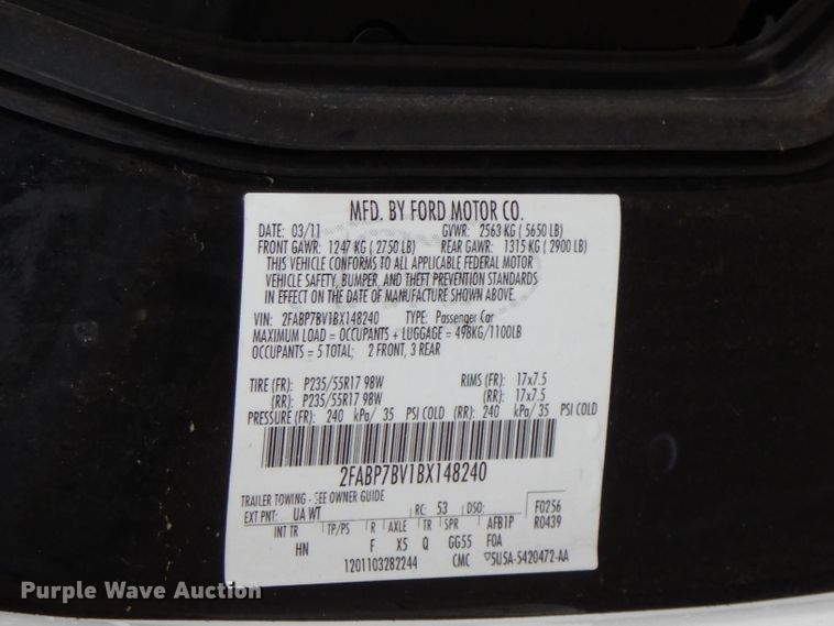 image for item FW9816 2011 Ford Crown Victoria Police Interceptor