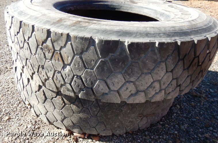 image for item GJ9633 (2) Goodyear 12R22.5 tires