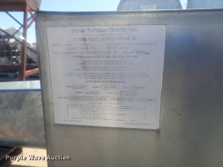 image for item GN9184 Bryan Furnace Works furnace