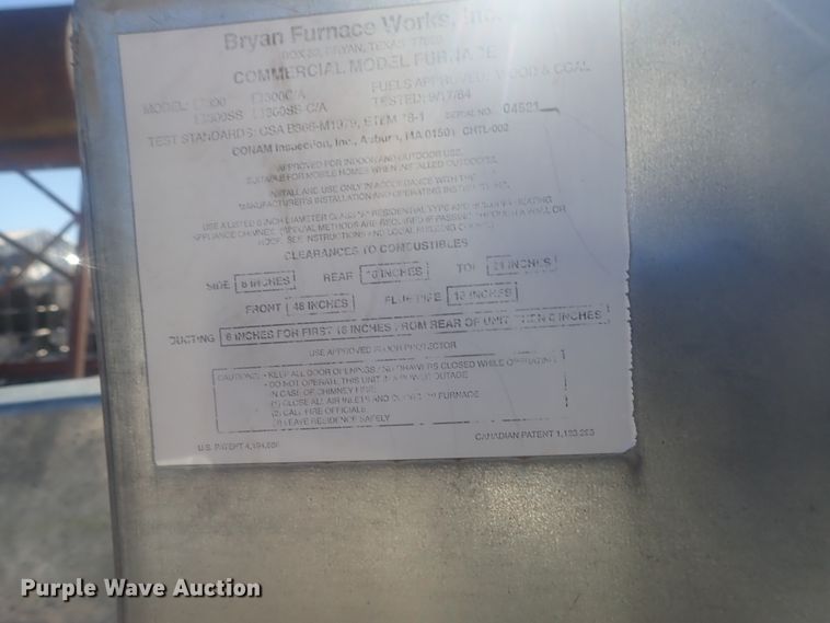 image for item GN9184 Bryan Furnace Works furnace