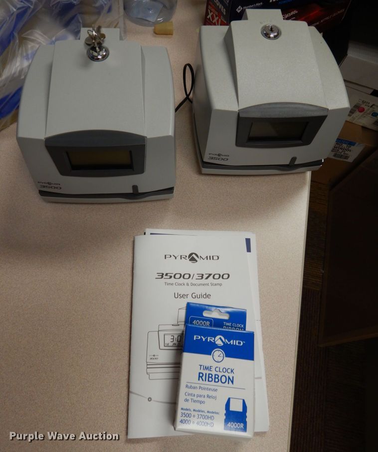 image for item H1763 (2) Pyramid 3500 time clocks/document stamps